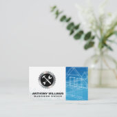 Blueprints | Hammer Wrench Saw Visitenkarte (Stehend Vorderseite)