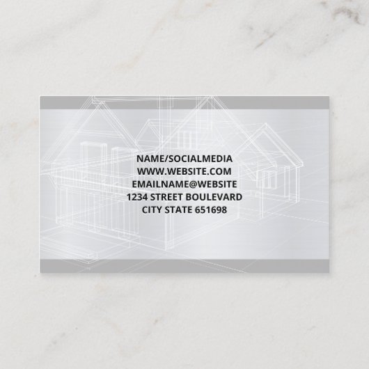 Blueprints | Hardware-Tools Visitenkarte (Rückseite)