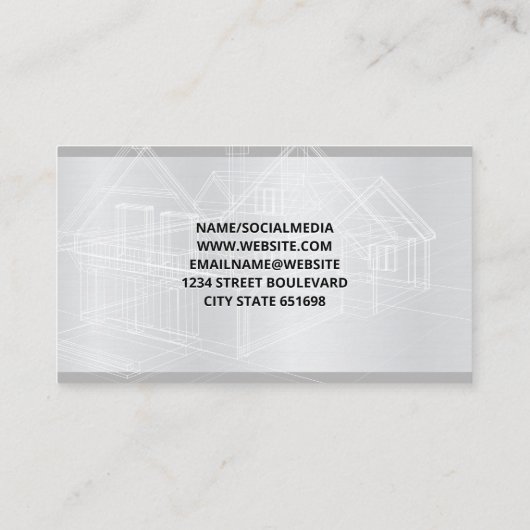 Blueprints | Plunger-Symbol Visitenkarte (Rückseite)