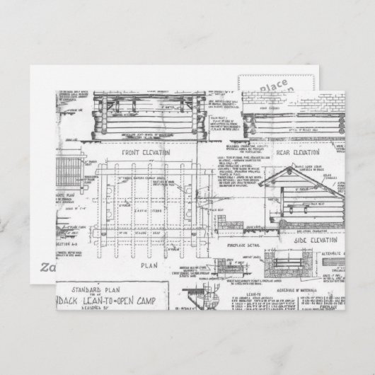 Blueprints Postkarte (Vorne/Hinten)