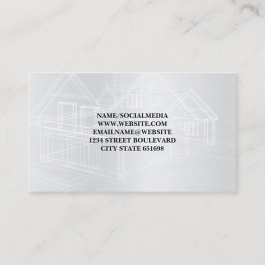 Blueprints | Solar-Panel-Logo | Technologie Visitenkarte (Rückseite)