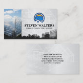 Blueprints | Solar-Panel-Logo | Technologie Visitenkarte (Vorne/Hinten)