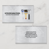 Blueprints | Symbol für Pinselspitzen und Hammer Visitenkarte (Vorne/Hinten)