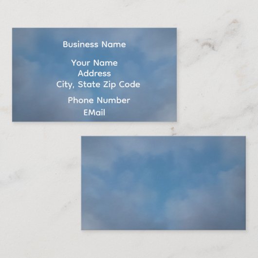 Bluer than Blue Visitenkarte (Vorne/Hinten)