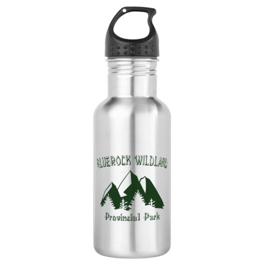 Bluerock Wildland Provinzialpark Edelstahlflasche (Vorderseite)