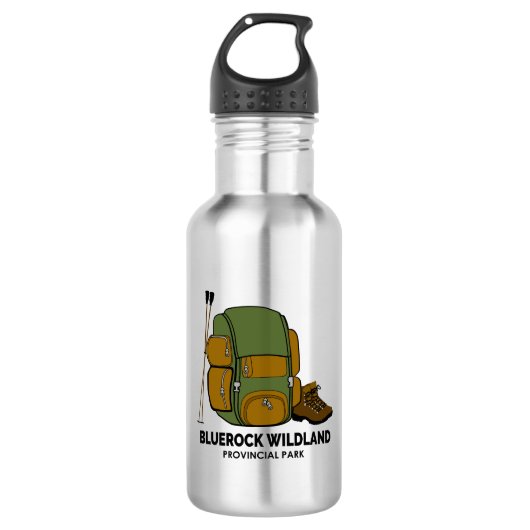 Bluerock Wildland Provinzpark Backpack Edelstahlflasche (Vorderseite)