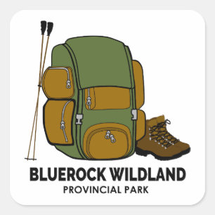 Bluerock Wildland Provinzpark Backpack Quadratischer Aufkleber