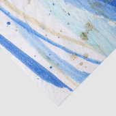 Blues 001 Abstraktes gestrichenes Wasserfarbenpapi Seidenpapier (Ausschnitt)