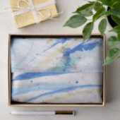 Blues 001 Abstraktes gestrichenes Wasserfarbenpapi Seidenpapier (Geschenk)