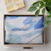 Blues 002 Abstraktes gestrichenes Wasserfarbenpapi Seidenpapier (Geschenk)