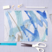 Blues 002 Abstraktes gestrichenes Wasserfarbenpapi Seidenpapier (Handwerk)