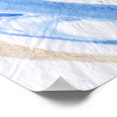 Blues 003 Abstraktes Aquarellpapier Poster (Ecke)