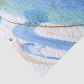 Blues 003 Abstraktes gestrichenes Tissue Seidenpapier (Ausschnitt)