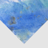 Blues 005 Abstraktes gestrichenes Tissue Seidenpapier (Ausschnitt)