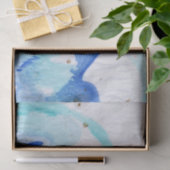 Blues 009 Abstraktes gestrichenes Tissue Seidenpapier (Geschenk)