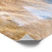 Blues 029 Abstraktes Aquarellpapier Poster (Ecke)