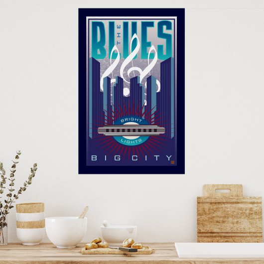 Blues-2-Poster Poster (Küche)