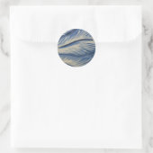 Blues Abstart Runder Aufkleber (Tasche)