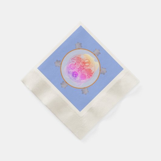 Blues Abstrakt Pessach Seder Plättchen Serviette (Ecke)