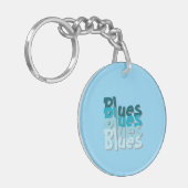 Blues Acrylic Schlüsselanhänger (Vorderseite links)