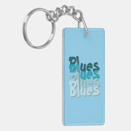 Blues Acrylic Schlüsselanhänger (Vorderseite links)