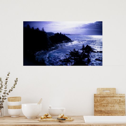 Blues an den Küsten Poster (Küche)