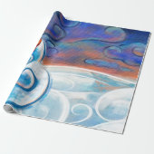 Blues Art Wrapping Paper Geschenkpapier (Ungerollt)
