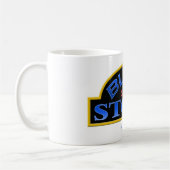 BLUES auf der STOOP-Kaffee-Tasse mit BOTS Kaffeetasse (Links)