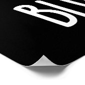 Blues Berry Funny Fruit Pun Dark BG Poster (Ecke)