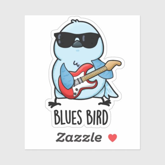 Blues Bird Funny Bluebird Pub Aufkleber (Blatt)