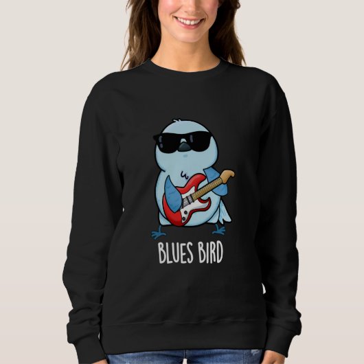 Blues Bird Funny Music Pub Sweatshirt (Vorderseite)