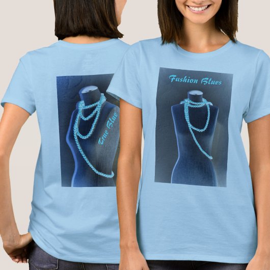 Blues Blue Beads auf Mannequin Chic T-Shirt