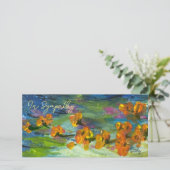 Blues Blume im Feld Vielen Dank Karte (Stehend Vorderseite)