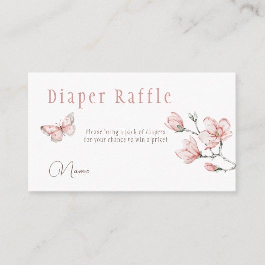 Blues Blush Pink Butterfly Girl Showspiel Begleitkarte (Vorderseite)