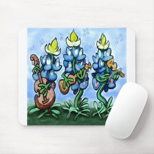 Blues Bonnets Mousepad (Mit Mouse)