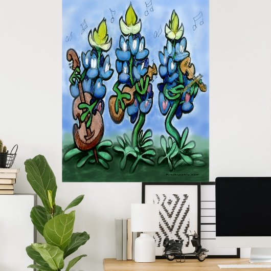 Blues Bonnets Poster (Heimbüro)