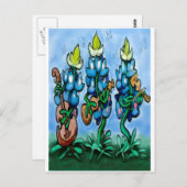 Blues Bonnets Postkarte (Vorne/Hinten)