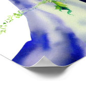 Blues, Bridal Cascading Bouquet 2, Poster (Ecke)