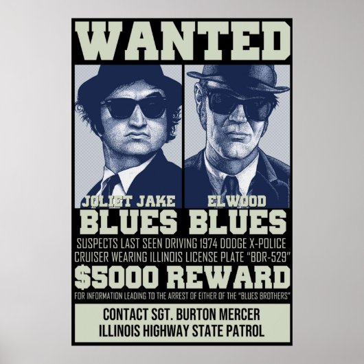 Blues Brothers Gewollt Poster (Vorne)
