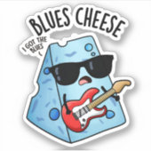 Blues Cheese Funny Food Pub Aufkleber (Vorderseite)