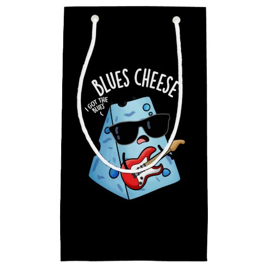 Blues Cheese Funny Food Pub Dark BG Kleine Geschenktüte (Vorderseite)
