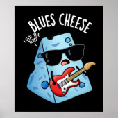 Blues Cheese Funny Food Pub Dark BG Poster (Vorne)