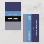 Blues Color Block Classy ProfessionalNavy Blue Visitenkarte (Vorne/Hinten)