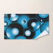 Blues Concentric Circle Orbital Abstrakt Art Badhandtuch Set (Handtuch)