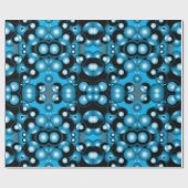Blues Concentric Circle Orbital Abstrakt Art Geschenkpapier (Flach)