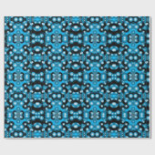 Blues Concentric Circle Orbital Abstrakt Art Geschenkpapier (Flach)