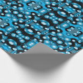 Blues Concentric Circle Orbital Abstrakt Art Geschenkpapier (Ecke)