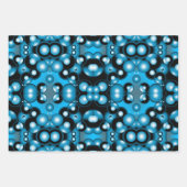 Blues Concentric Circle Orbital Abstrakt Art Geschenkpapier Set (Vorderseite 3)