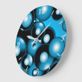 Blues Concentric Circle Orbital Abstrakt Art Große Wanduhr (Winkel)