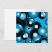 Blues Concentric Circle Orbital Abstrakt Art Mitteilungskarte (Vorne/Hinten)